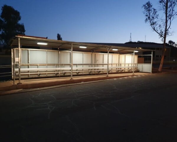 solar canopy light in WA bus stop