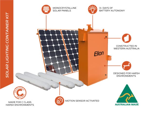 Earthtrack ELION Solar Lighting Container Kit