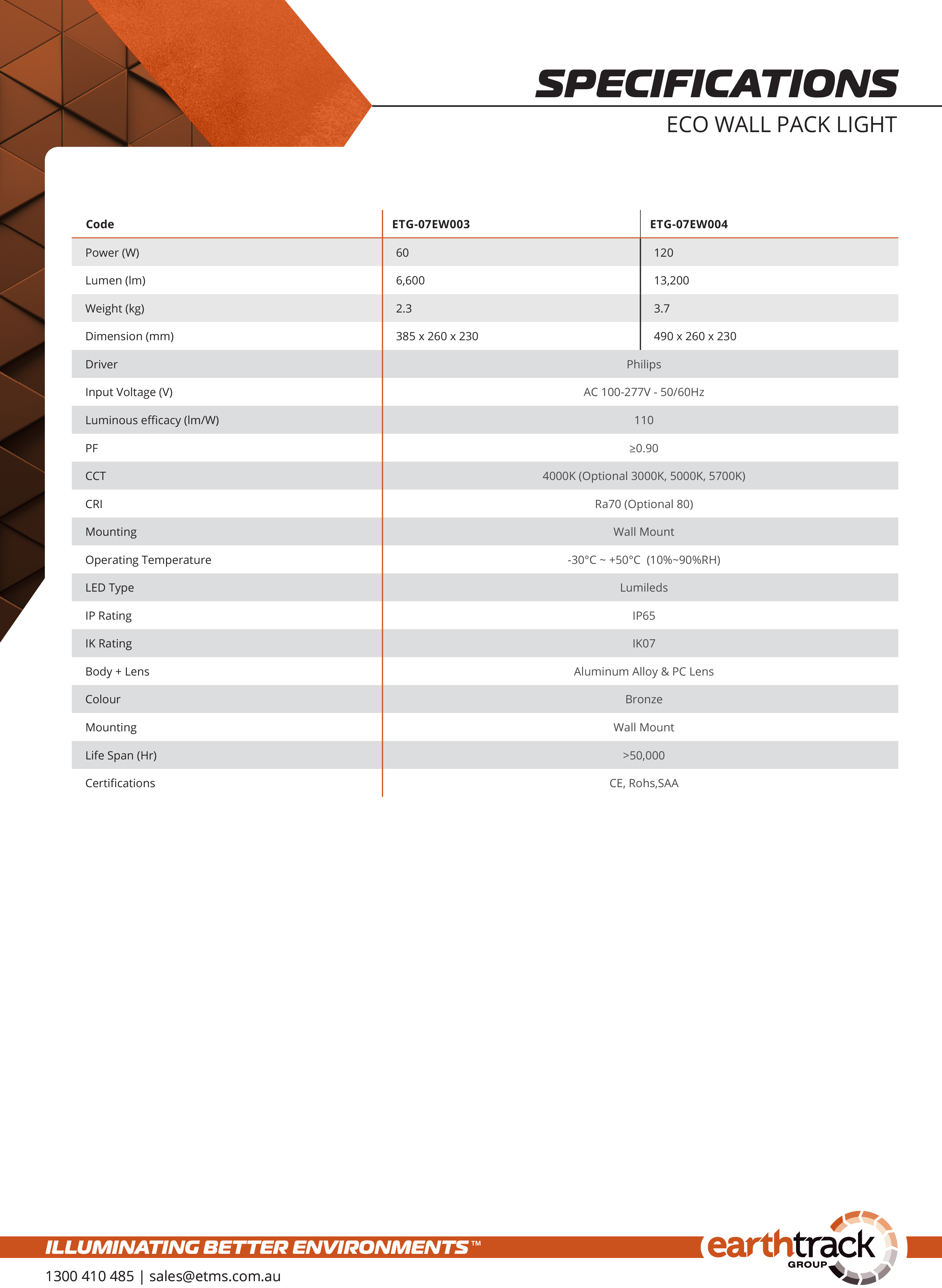 Product Specifications