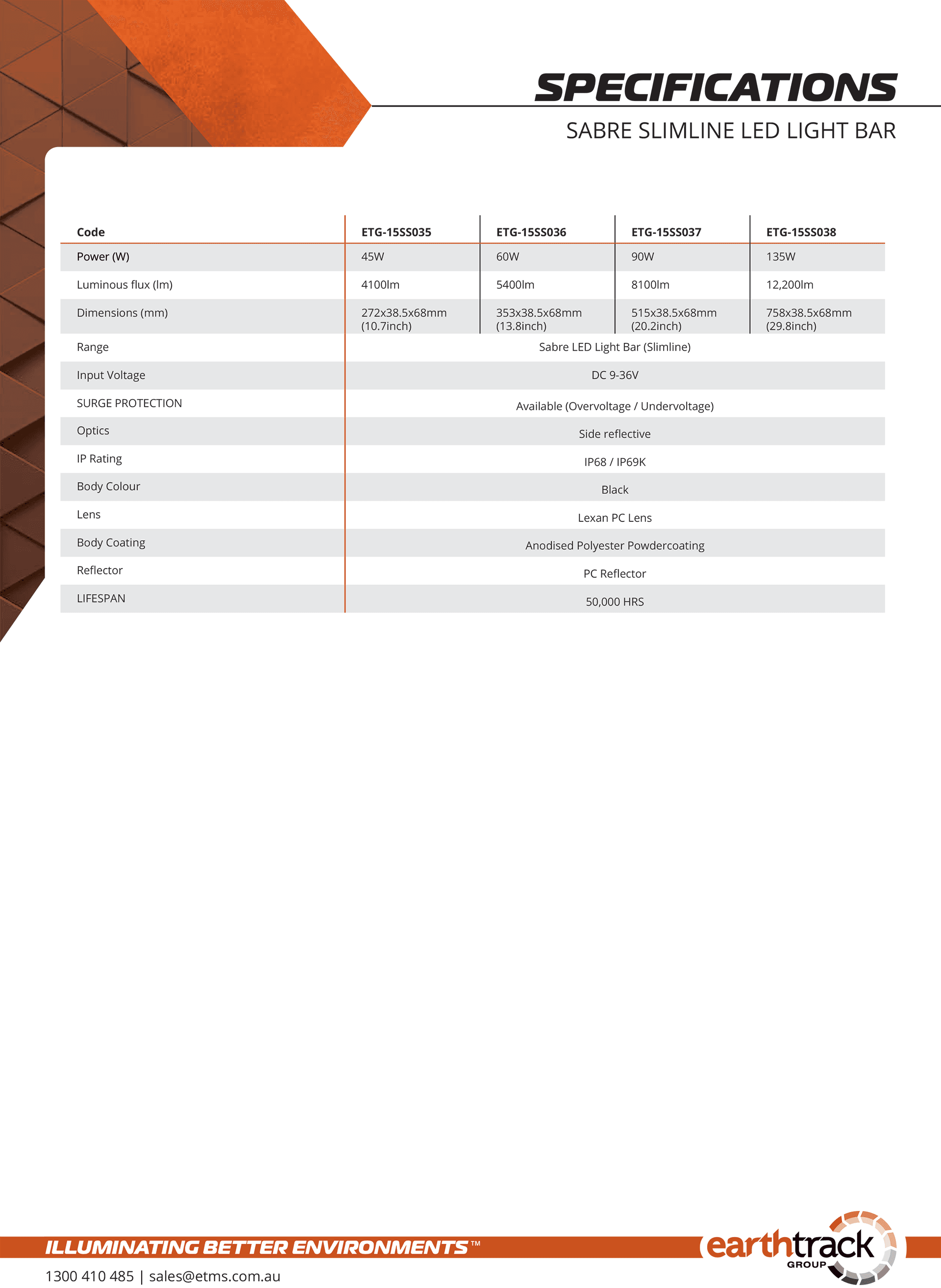 Product Specifications