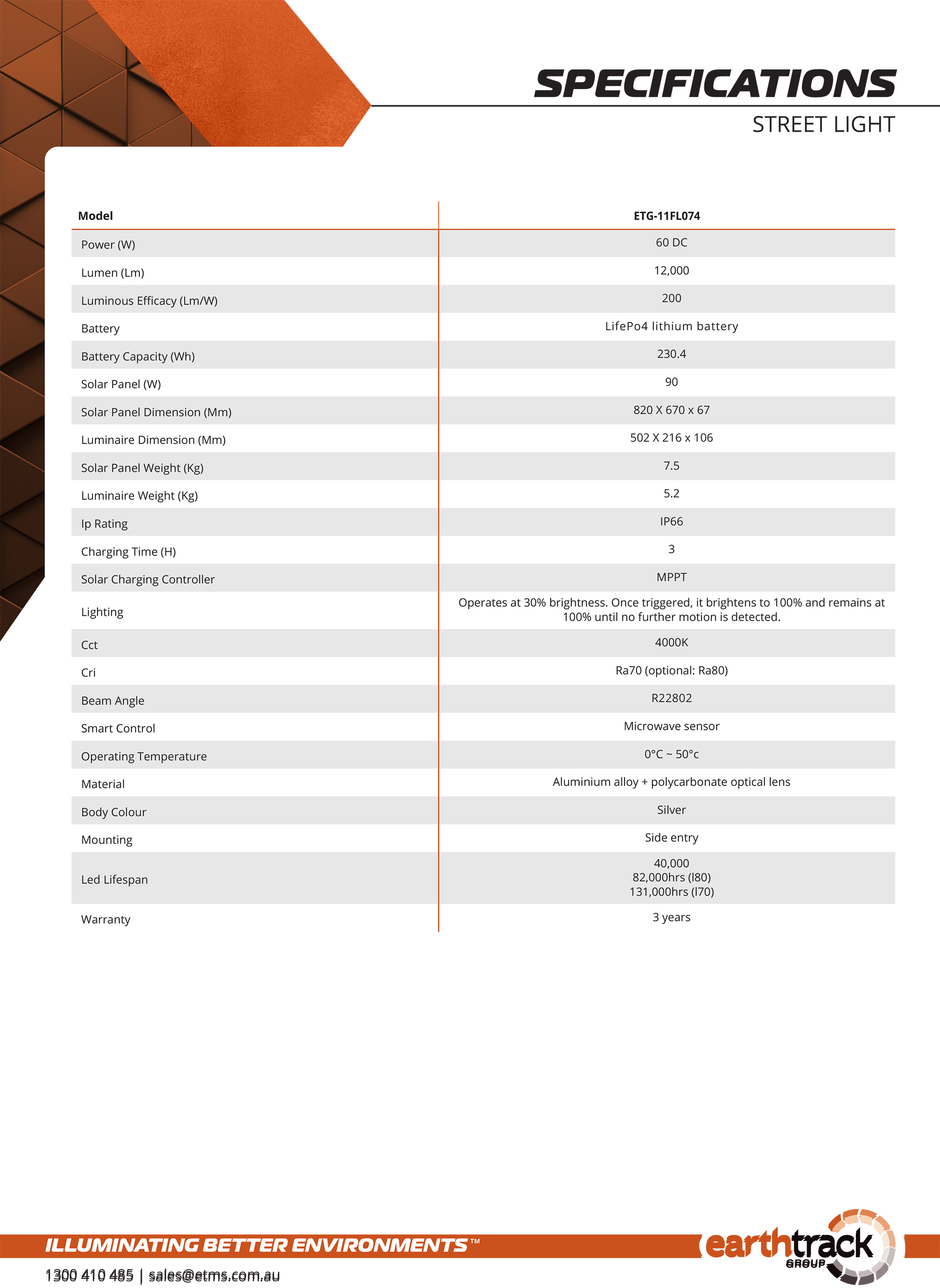 Product Specifications